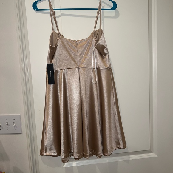 Lulus champagne A-line mini dress - Picture 2 of 2